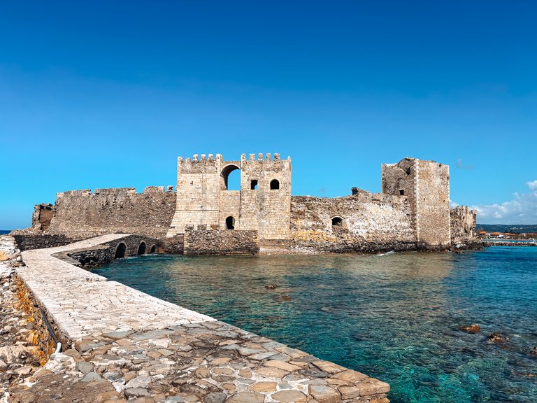 Methoni Castle on our Peloponnese road trip in Greece