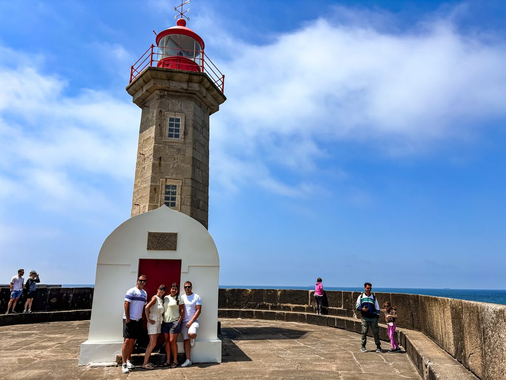 Our group at the lighthouse in Foz do Douro on Porto's Atlantic coast