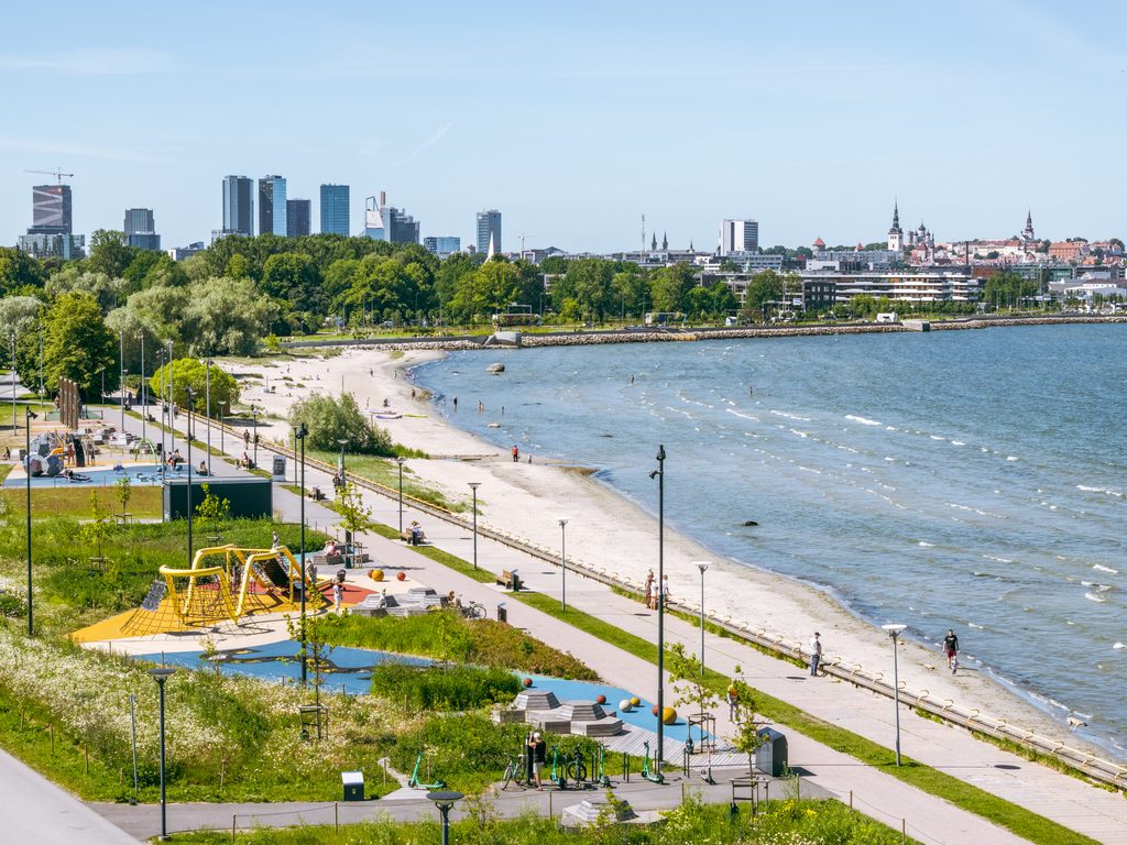 Pirita seaside and promenade in Tallinn