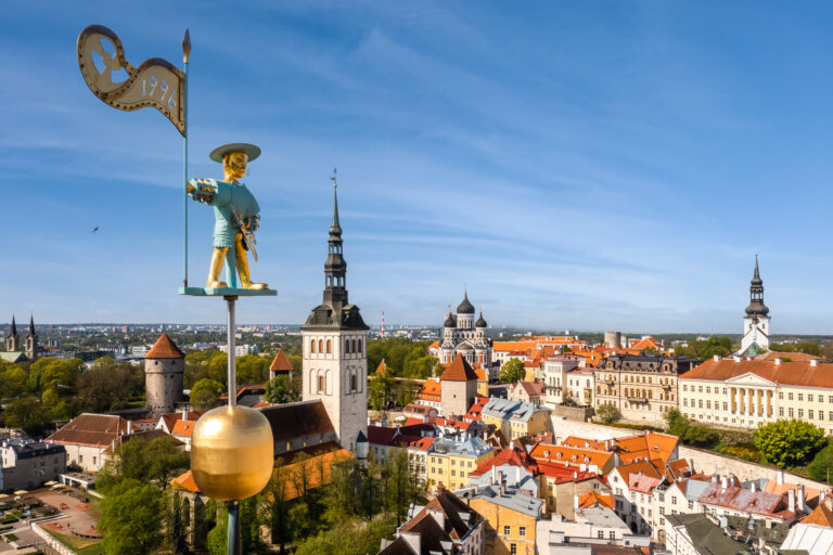 Tallinn Old Town skyline with church towers for a guide on how many days in Tallinn to spend
