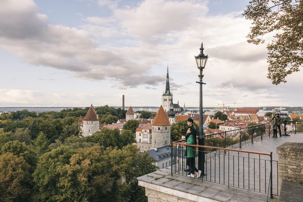 Things to do in Tallinn – view over Tallinn Old Town from Patkuli viewing platform